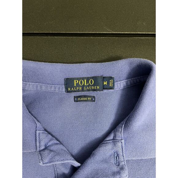 Polo Ralph Lauren Medium Adult Polo Shirt Blue Short Sleeve Casual Preppy Mens - Picture 2 of 9